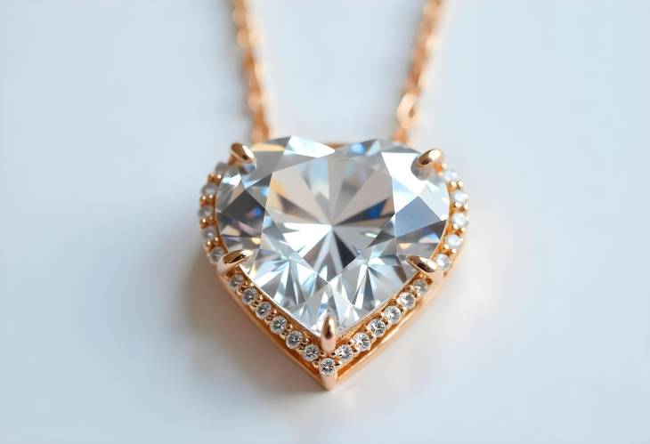 Charming Shiny Diamond Pendant Isolated for Elegant Wedding Accessories